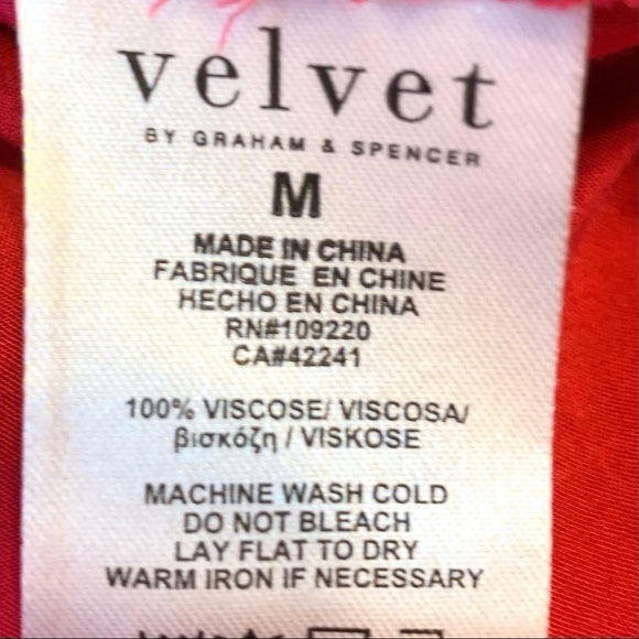 Velvet by Graham & Spencer Cranberry Pink Split Neck Long Sleeve Popover Medium - Picture 10 of 10